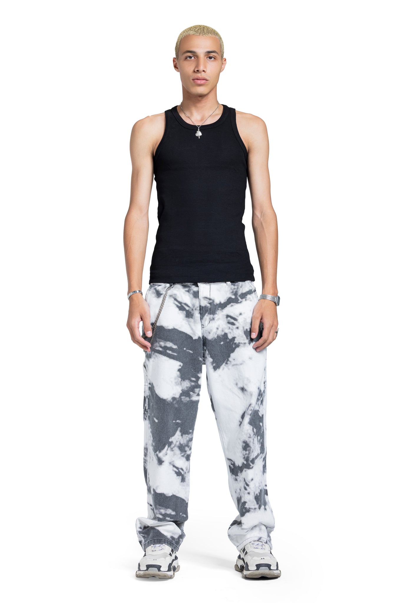 Baggy Fit Jeans Ice Tie Die