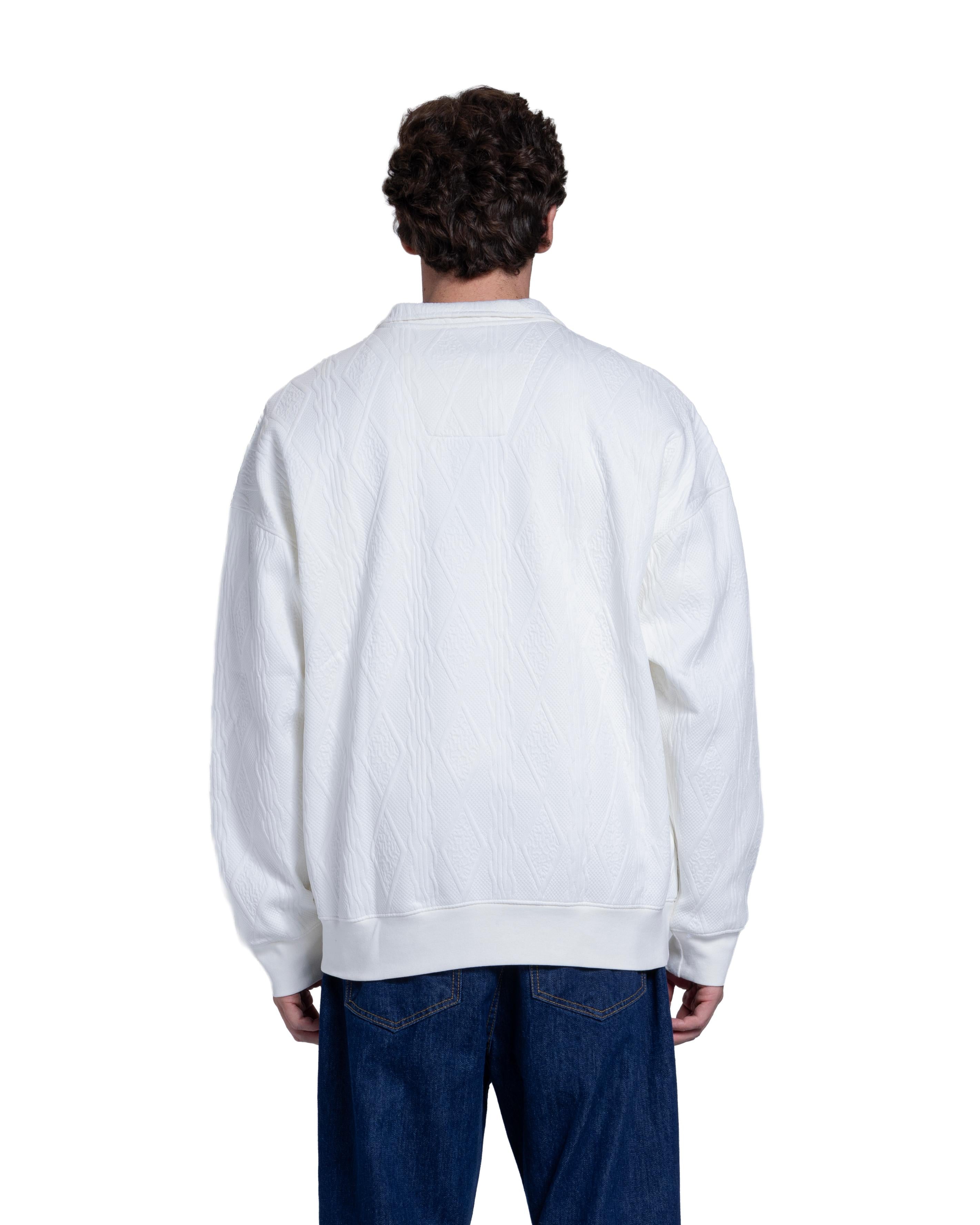 Textured Collar Zip sweater