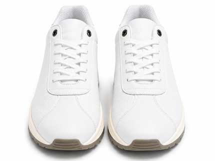Minimal Lace-Up Casual Sneakers Dotted