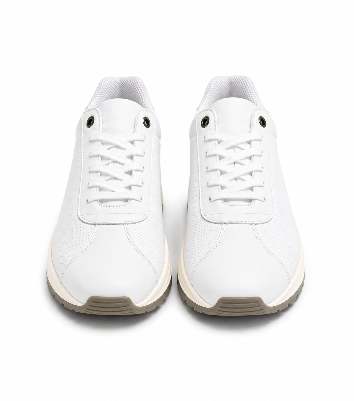 Minimal Lace-Up Casual Sneakers Dotted