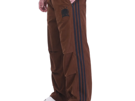 Brown Sport Stripe Relaxed Pants