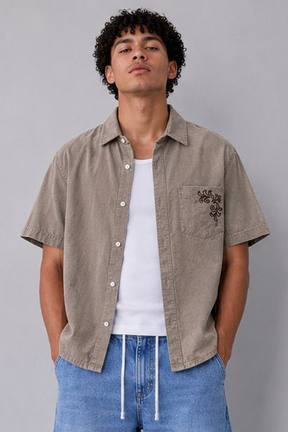 Chrome Youth Box Fit Printed Shirt