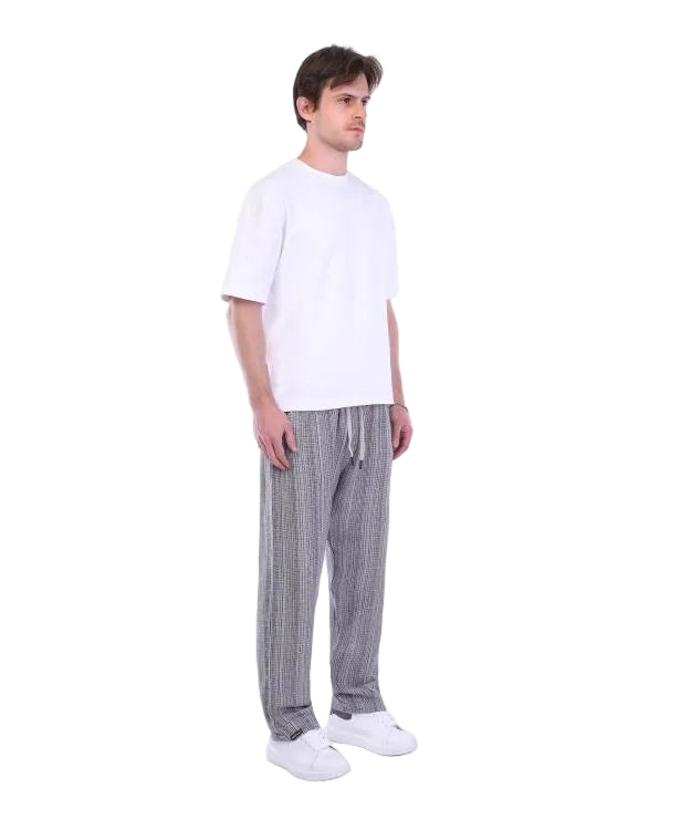 Textured Relaxed Fit Drawstring Pants