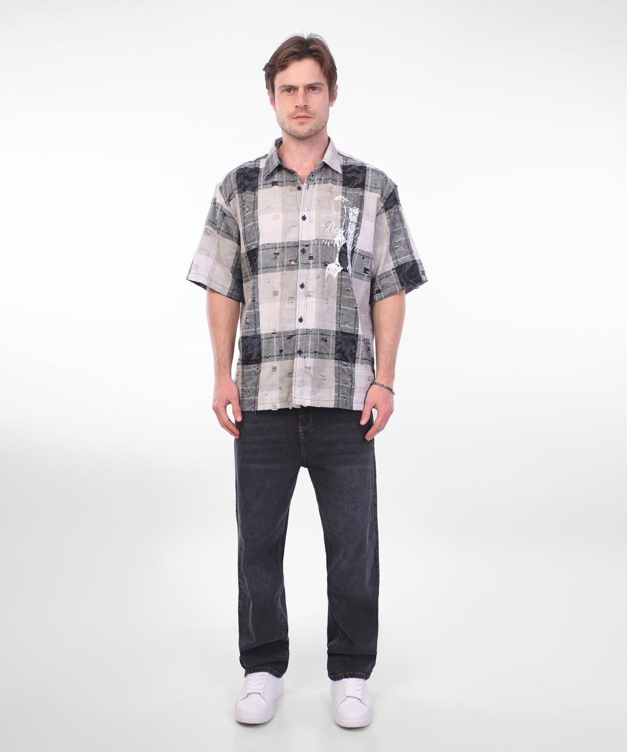 Printed Shirt In Beige