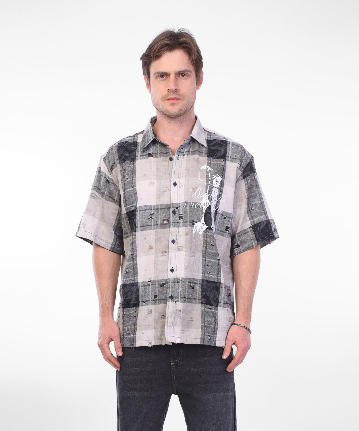 Printed Shirt In Beige