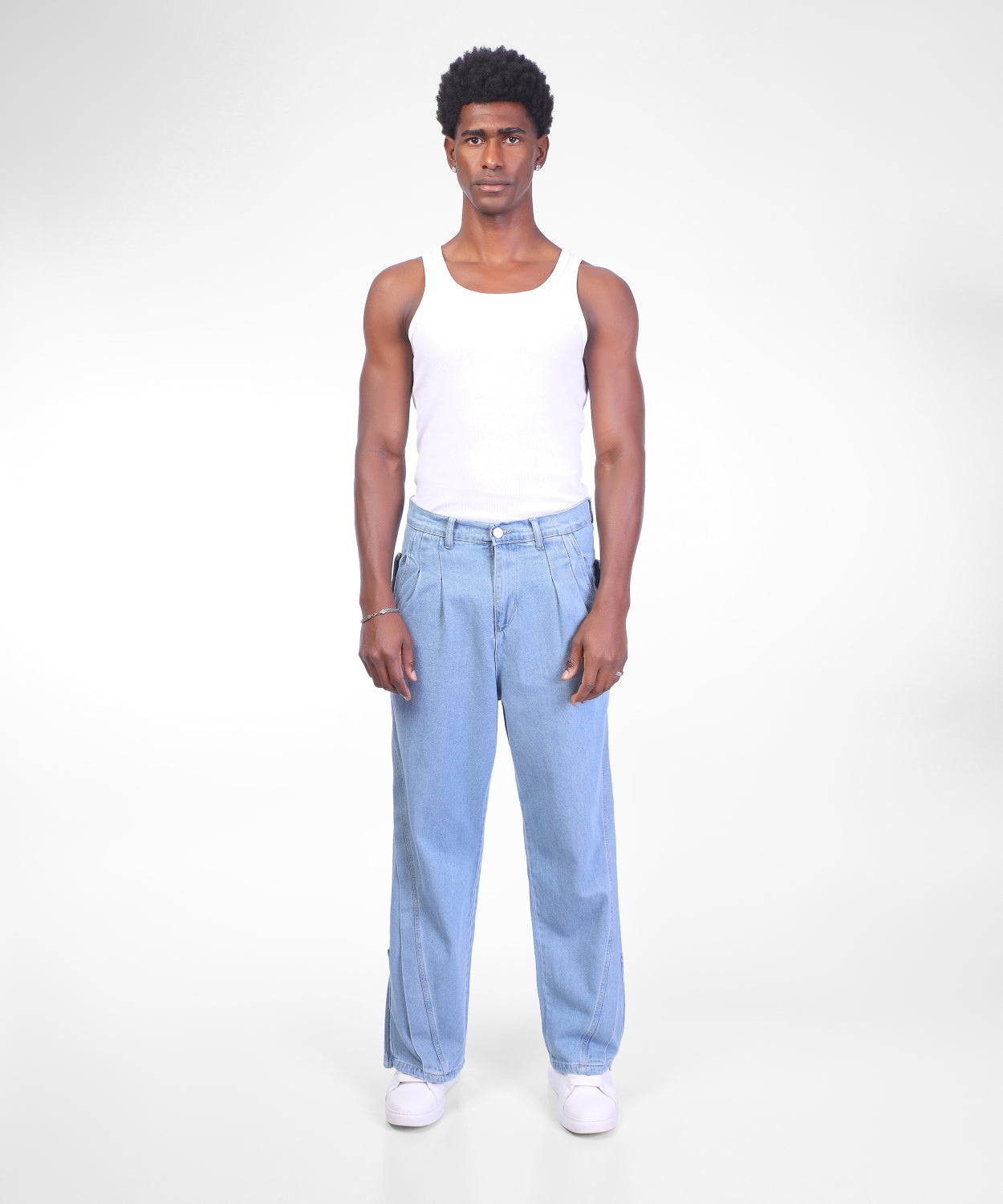 Denim Lined Catch In Light blue