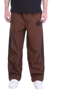 Brown Sport Stripe Relaxed Pants