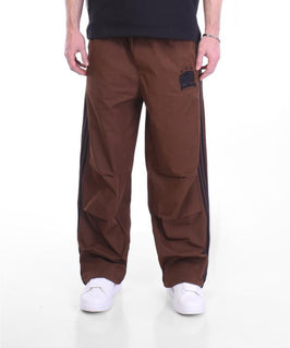 Brown Sport Stripe Relaxed Pants
