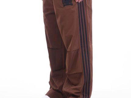Brown Sport Stripe Relaxed Pants
