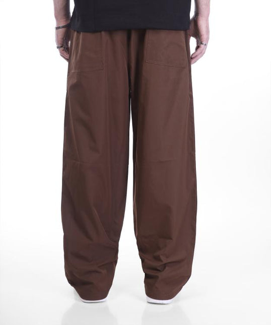 Brown Sport Stripe Relaxed Pants