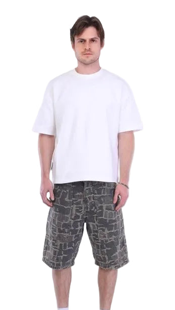 Textured Premium Denim Shorts