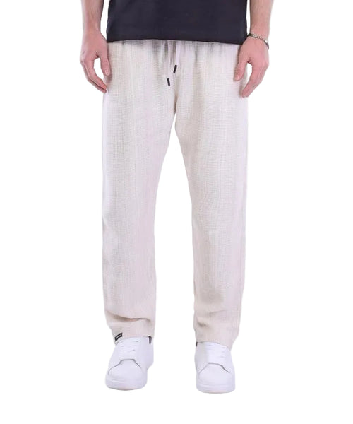 Textured Relaxed Fit Drawstring Pants