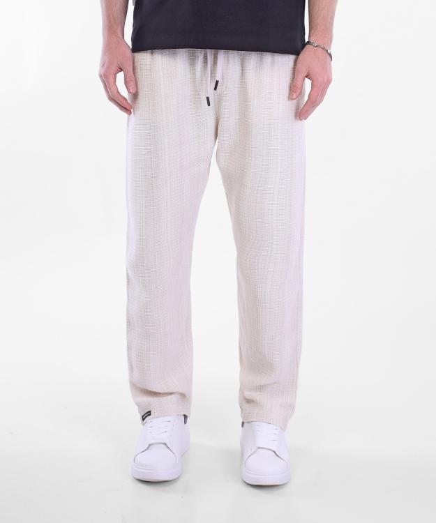 Textured Relaxed Fit Drawstring Pants
