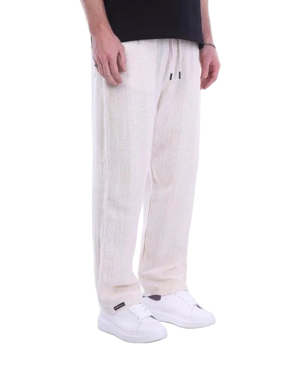 Textured Relaxed Fit Drawstring Pants