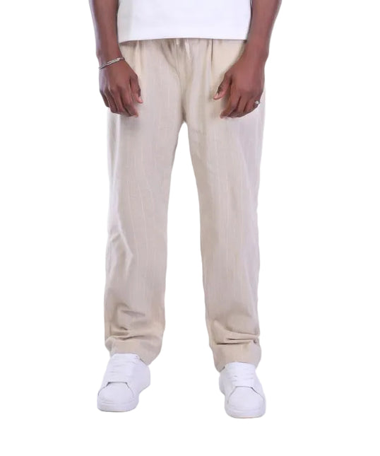 Pinstripe Relaxed Fit Drawstring Pants