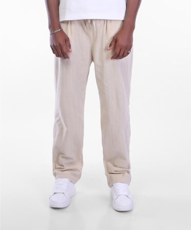 Pinstripe Relaxed Fit Drawstring Pants