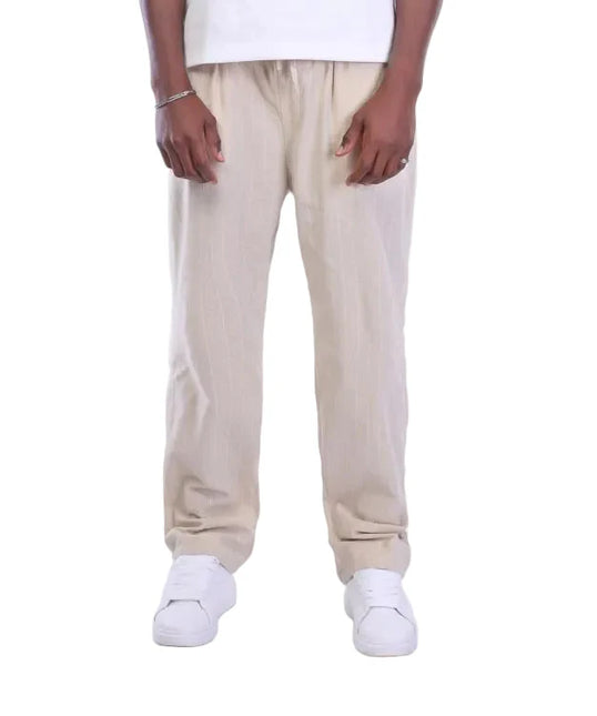 Pinstripe Relaxed Fit Drawstring Pants