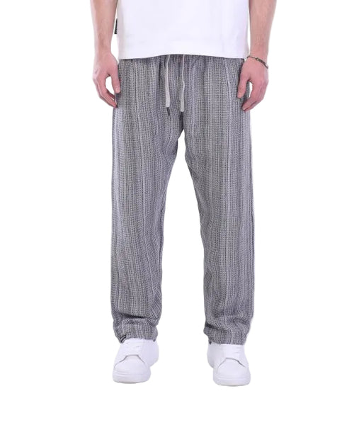 Textured Relaxed Fit Drawstring Pants