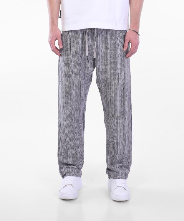 Textured Relaxed Fit Drawstring Pants