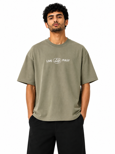 Live Life Fully Box Fit T-Shirt