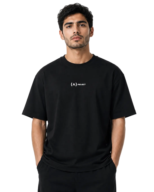 (A) Project Essential Box Fit T-Shirt – Black
