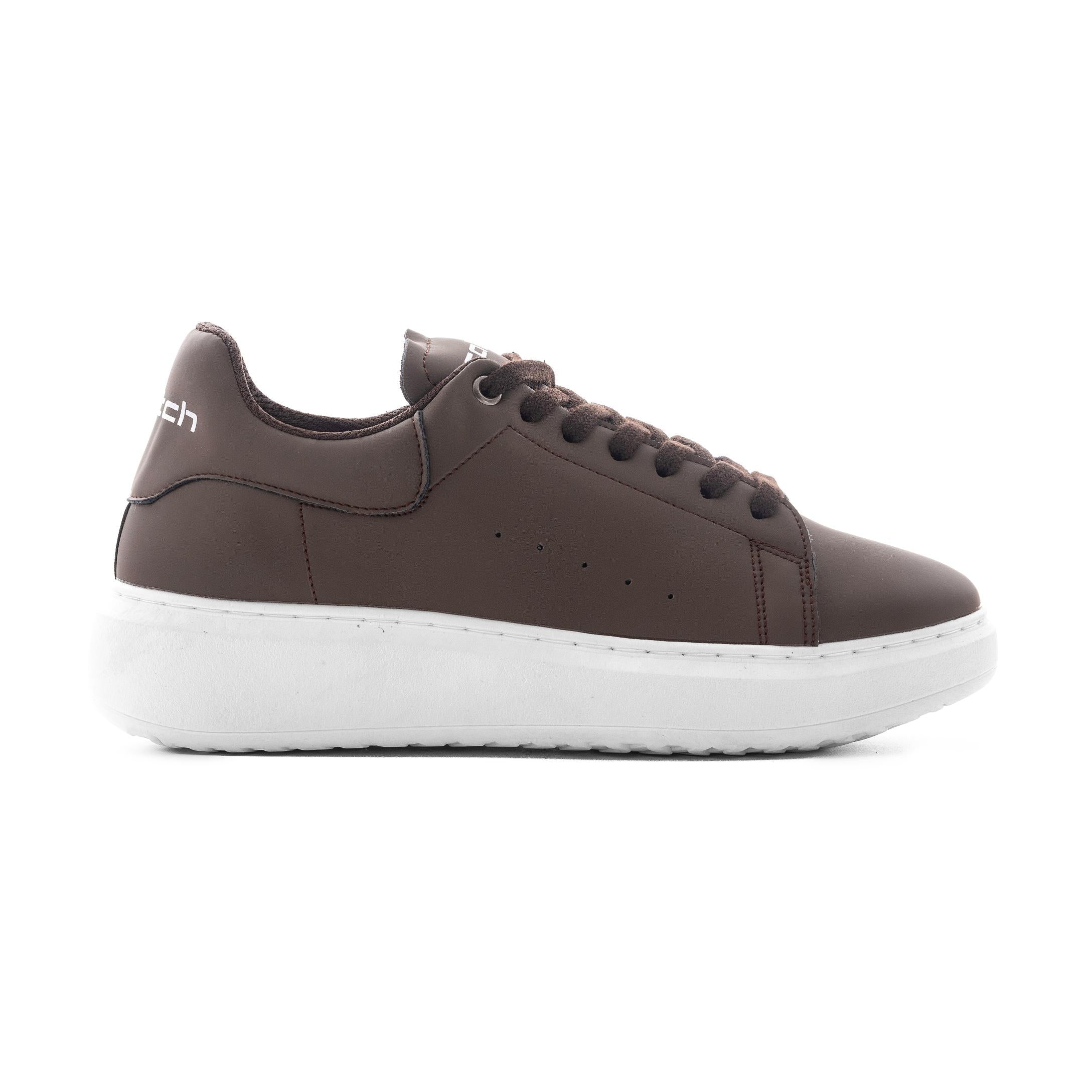 Brown Minimal Platform Sneakers