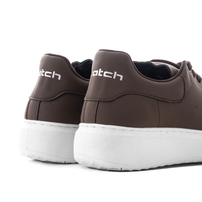 Brown Sneakers with Thick Sole