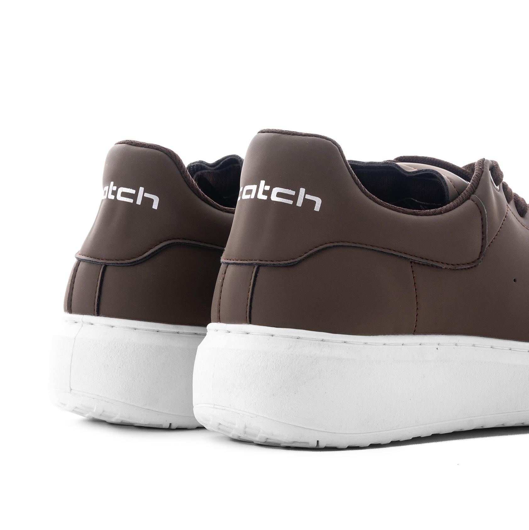 Brown Minimal Platform Sneakers