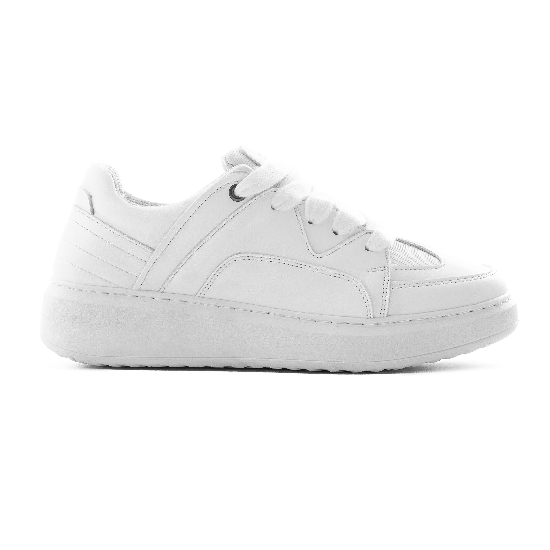 White Sneaker with Thick Sole