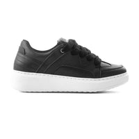 Black Minimal Platform Sneakers