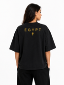 Egypt Black with Gold Graphic Print