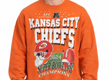 Orange Kansas City Chiefs Graphic Sweatshirt