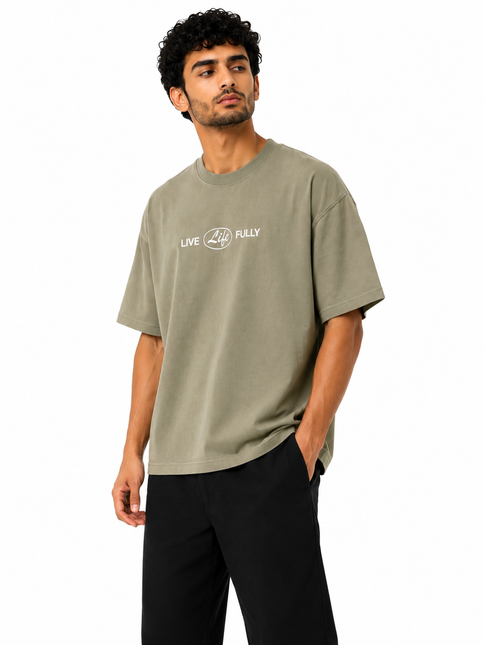 Live Life Fully Box Fit T-Shirt