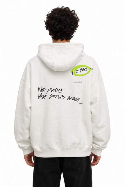 CATCH Neon Graphic Hoodie – Off White