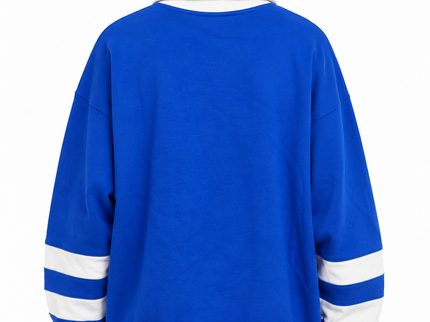 CATCH Blue Graphic Rugby Sweatshirt – Royal Blue & White