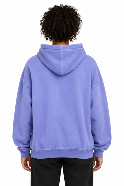 Washed Lilac Oversized Graphic Hoodie