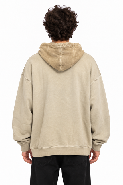 CATCH Vintage Graphic Hoodie – Washed Beige