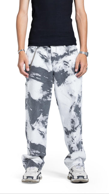 Vintage Washed Straight Fit Jeans – Off White