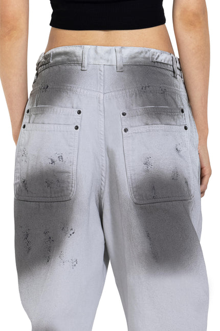 Distressed Wide Leg Denim Pants