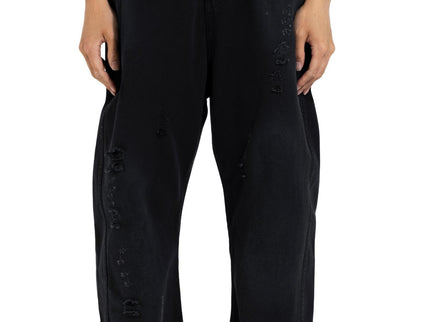 Distressed Wide Leg Denim Pants