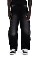 Lined Jeans In Dark Black