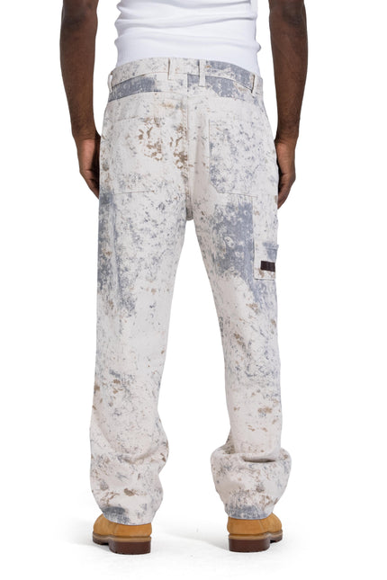 Vintage Washed Straight Fit Jeans – Off White
