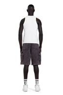 Cargo Short Jeans In Dark Grey