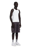 Cargo Short Jeans In Dark Grey