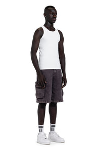 Cargo Short Jeans In Dark Grey