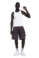 Cargo Short Jeans In Dark Grey