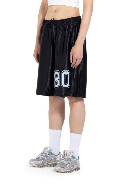 Oversized Sport Mesh Shorts – Black 80 Edition