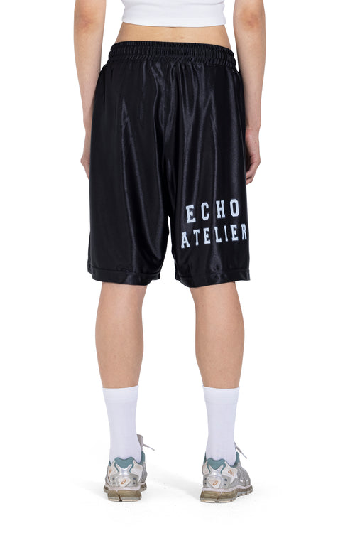 Oversized Sport Mesh Shorts – Black 80 Edition