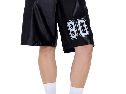 Oversized Sport Mesh Shorts – Black 80 Edition