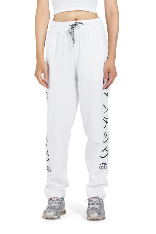 White Side Printed Jogger Pants